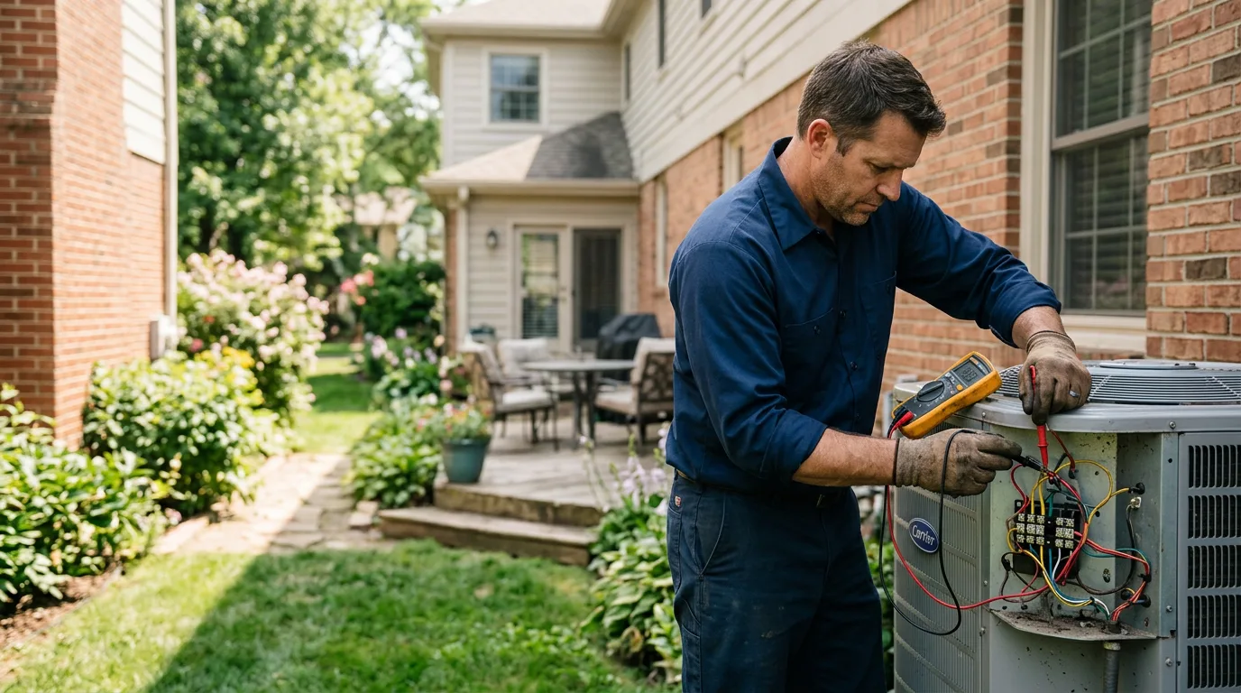 HVAC technician working near Long Pond, PA